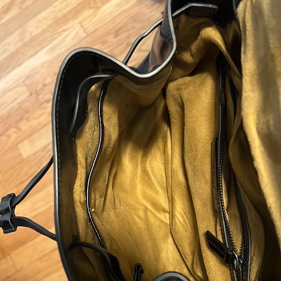 Halston Heritage | Bags | Halston Heritage Black Leather Bag Backpack ...